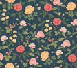 Rifle Paper Co. RF7544 Roses Navy Wallpaper