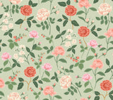 Rifle Paper Co. RF7545 Roses Mint Wallpaper