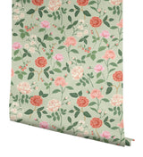 Rifle Paper Co. RF7545 Roses Mint Wallpaper