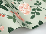 Rifle Paper Co. RF7545 Roses Mint Wallpaper