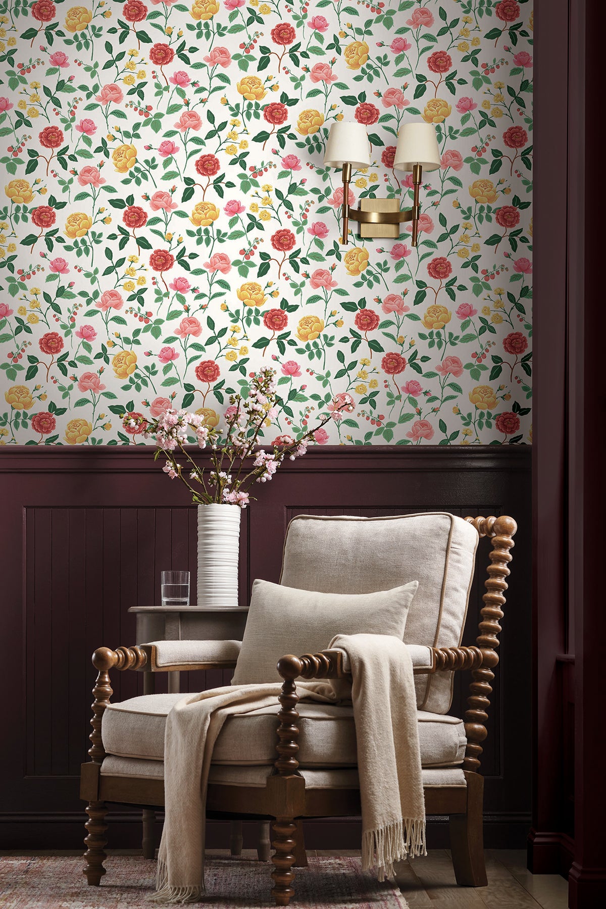 Rifle Paper Co. RF7546 Roses Blush Wallpaper