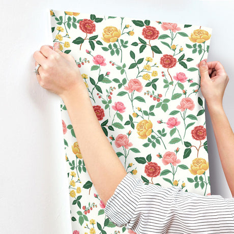 Rifle Paper Co. RF7546 Roses Blush Wallpaper