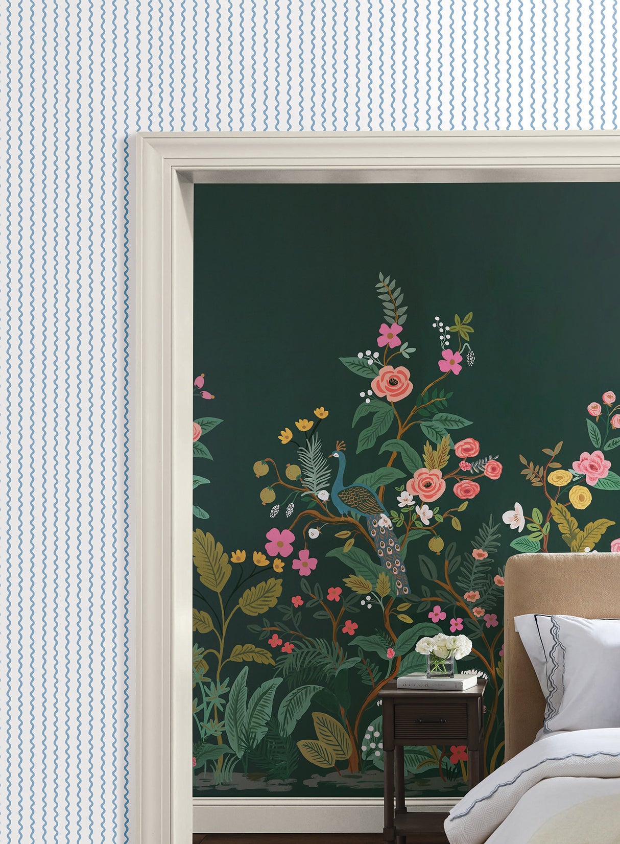 Rifle Paper Co. RF7555 Rickrack Blue Wallpaper