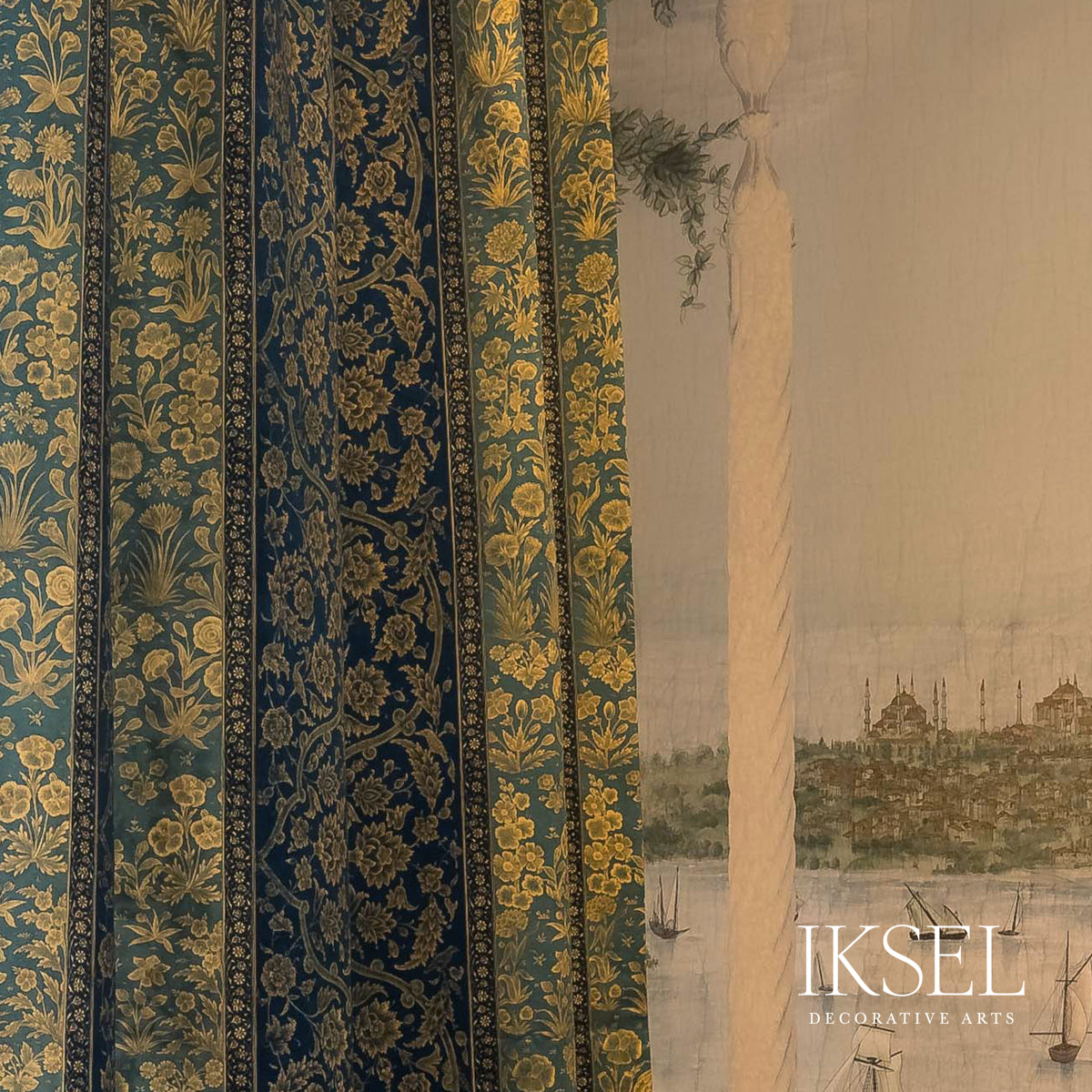Schumacher RF922ACS01 NUR JAHAN STRIPE COTTON in ORIGINAL Fa