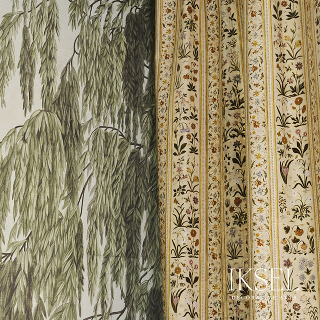 Schumacher RF924BCS01 SHALIMAR STRIPE LINEN in ORIGINAL Fabr