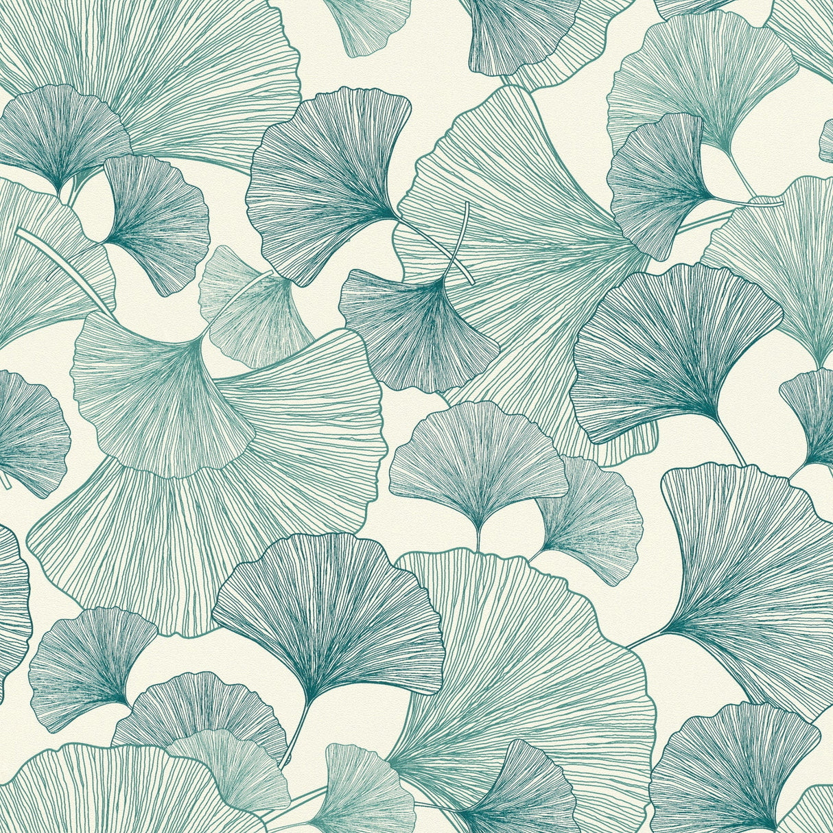 Rasch RH407662 Waft Teal Ginkgo Wallpaper