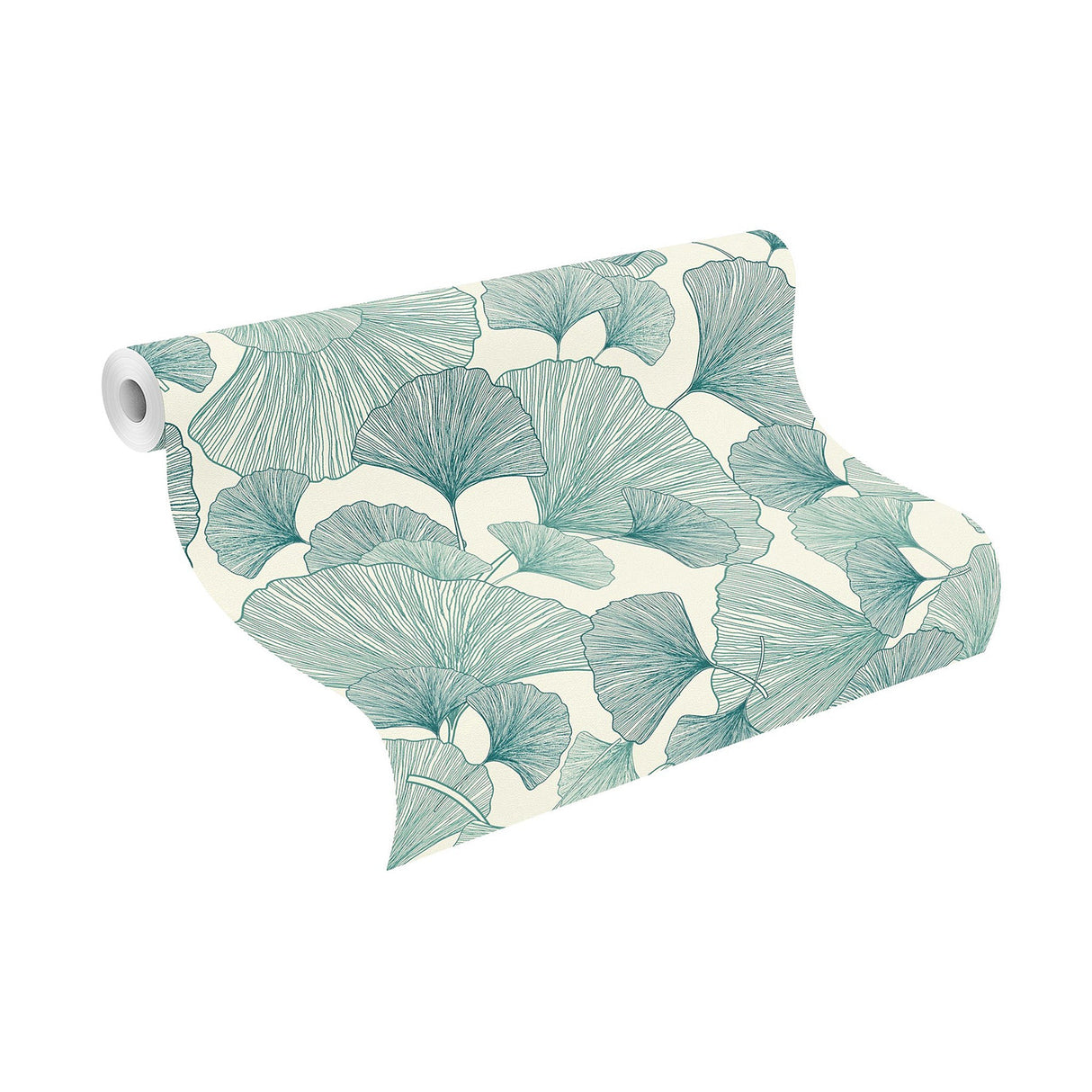 Rasch RH407662 Waft Teal Ginkgo Wallpaper