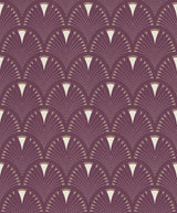 Rasch RH433241 Ruhlmann Maroon Fan Wallpaper