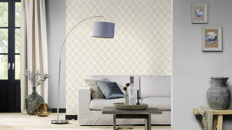 Rasch RH433937 Rooney White Fan Wallpaper