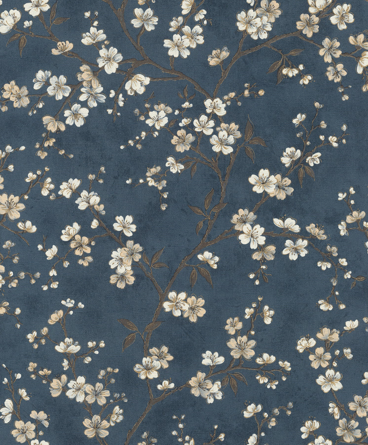 Rasch RH456738 Tsubomi Blue Cherry Blossom Wallpaper