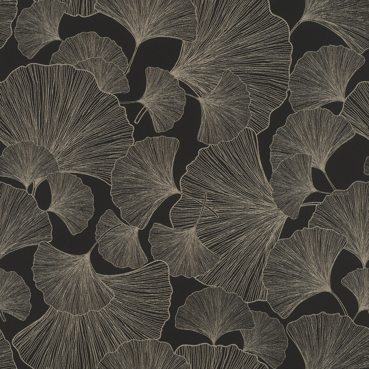 Rasch RH462234 Waft Black Ginkgo Wallpaper