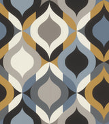 Rasch RH463712 Cicero Multicolor Retro Ogee Wallpaper