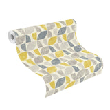 Rasch RH519846 Dorwin Yellow Geometric Wallpaper