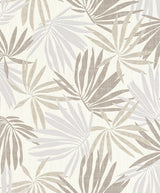 Rasch RH535419 Khmunu Neutral Palm Leaf Wallpaper