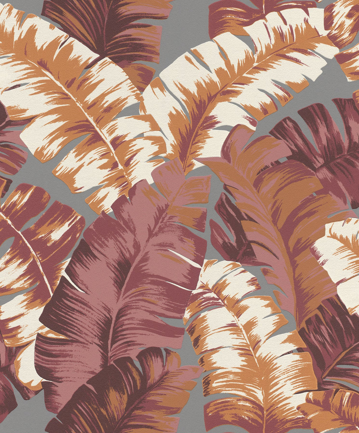 Rasch RH535624 Pisang Orange Palm Leaf Wallpaper