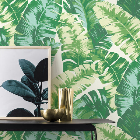 Rasch RH535648 Pisang Green Palm Leaf Wallpaper