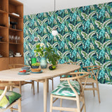 Rasch RH535655 Pisang Navy Palm Leaf Wallpaper