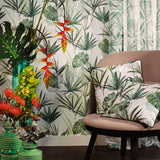 Rasch RH536409 Nameri Dark Green Tropical Frond Wallpaper