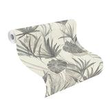 Rasch RH536416 Nameri Grey Tropical Frond Wallpaper