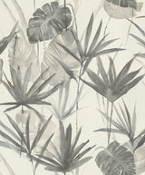 Rasch RH536416 Nameri Grey Tropical Frond Wallpaper