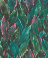 Rasch RH537352 Maclayi Fuschia Banana Leaf Wallpaper