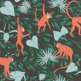 Rasch RH540147 Langur Black Monkey Troop Wallpaper