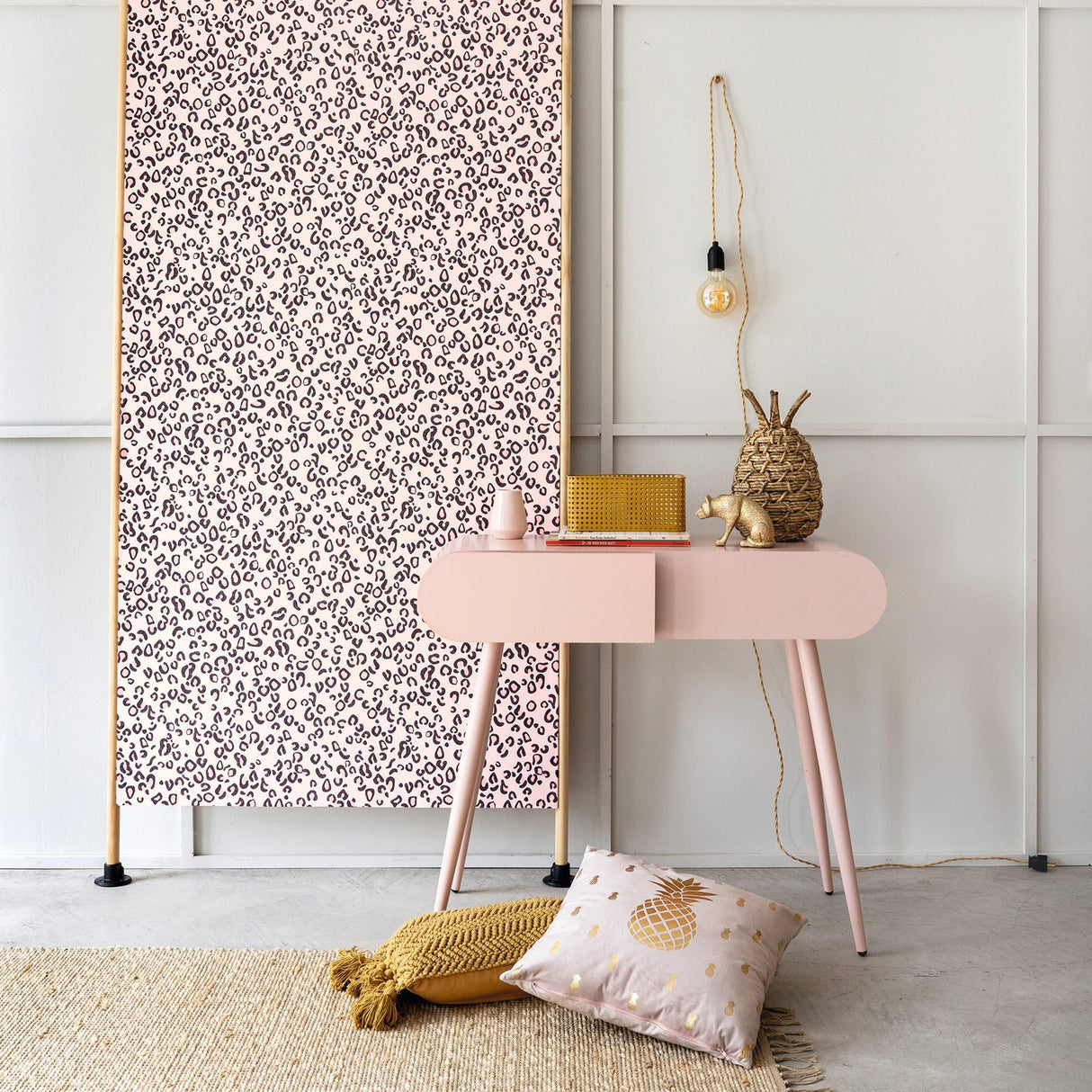 Rasch RH540239 Damisa Blush Leopard Print Wallpaper