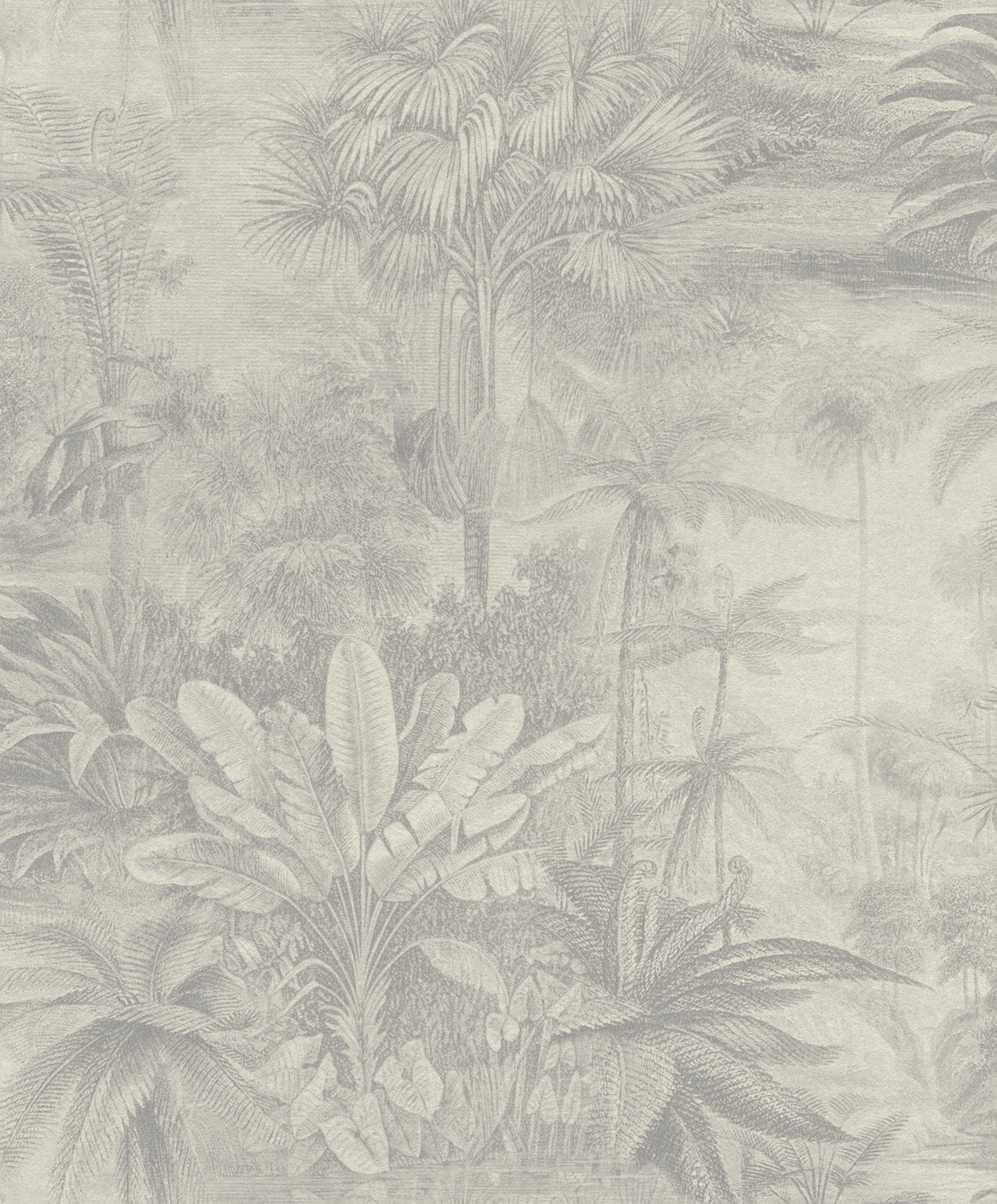 Rasch RH551136 Anamudi Silver Tropical Canopy Wallpaper