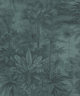 Rasch RH551174 Anamudi Teal Tropical Canopy Wallpaper