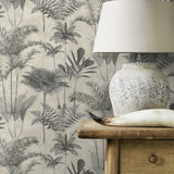 Rasch RH555134 Kinabalu  Charcoal Rainforest Wallpaper