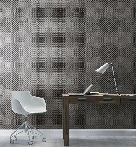 Rasch RH610918 Perriand Silver Geometric Wallpaper