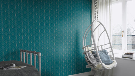 Rasch RH620924 Henri Dark Green Geometric Wallpaper