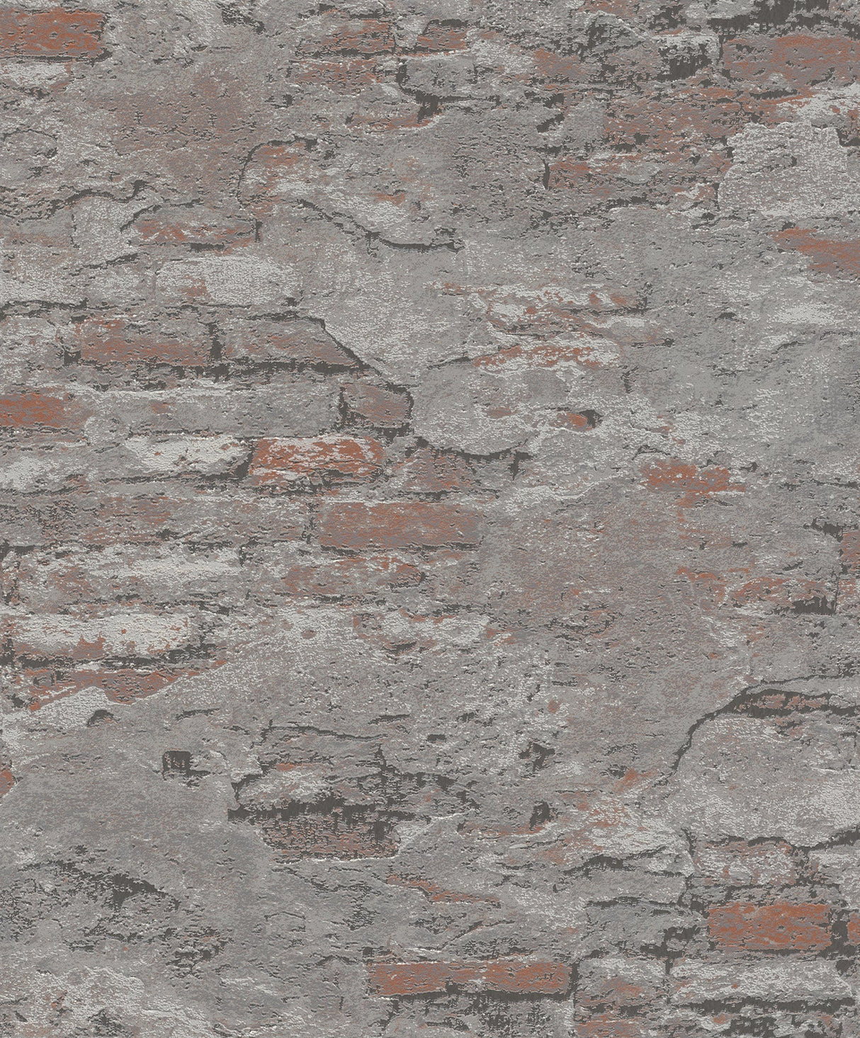 Rasch RH625530 Templier Grey Distressed Brick Wallpaper