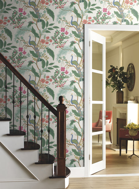 York RI5174 Peacock Periwinkle Wallpaper