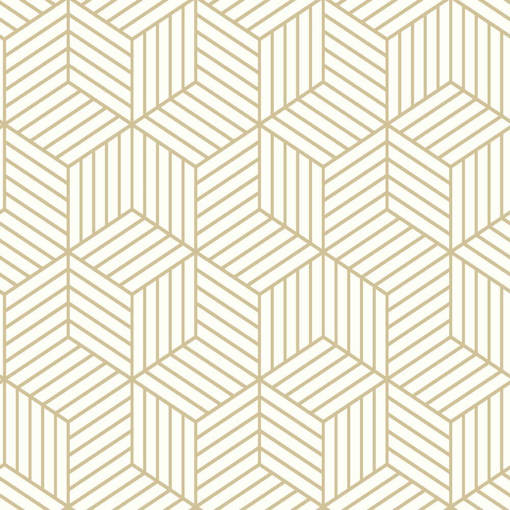 RoomMates RMK10704WP Striped Hexagon Peel and Stick Wallpaper - Eade's Wallpaper