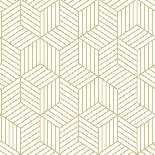 RoomMates RMK10704WP Striped Hexagon Peel and Stick Wallpaper - Eade's Wallpaper