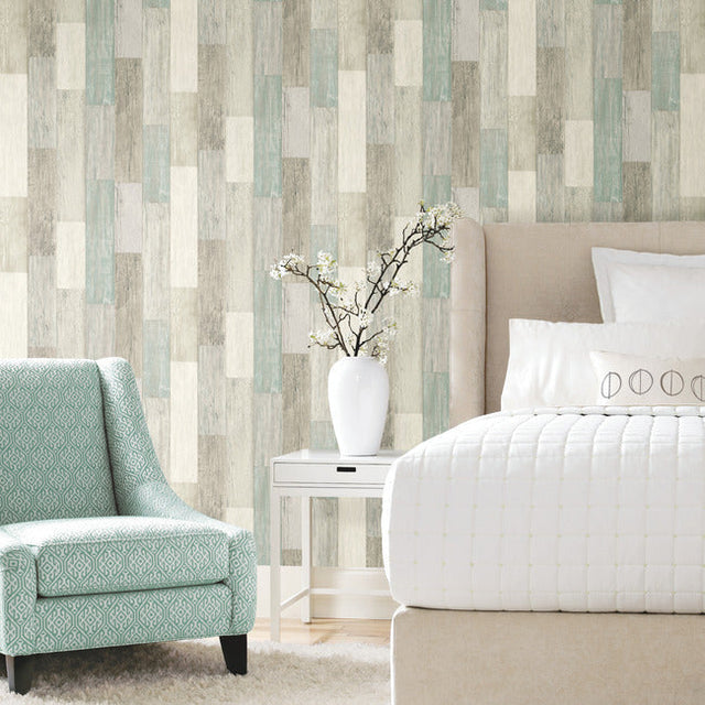 RoomMates RMK10841WP Weathered Wood Peel and Stick Wallpaper - Eade's Wallpaper
