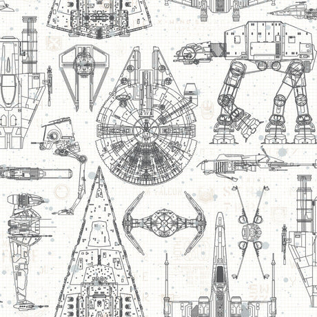 RoomMates RMK11036WP Star Wars Blueprint Peel & Stick Wallpaper - Eade's Wallpaper