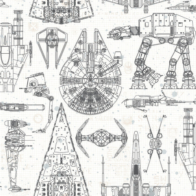 RoomMates RMK11036WP Star Wars Blueprint Peel & Stick Wallpaper - Eade's Wallpaper