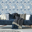 RoomMates RMK11281WP Mediterranean Tile Peel and Stick Wallpaper - Eade's Wallpaper