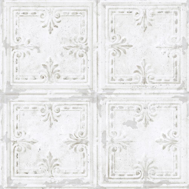 RoomMates RMK11209WP Tin Tile Peel and Stick Wallpaper - Eade's Wallpaper