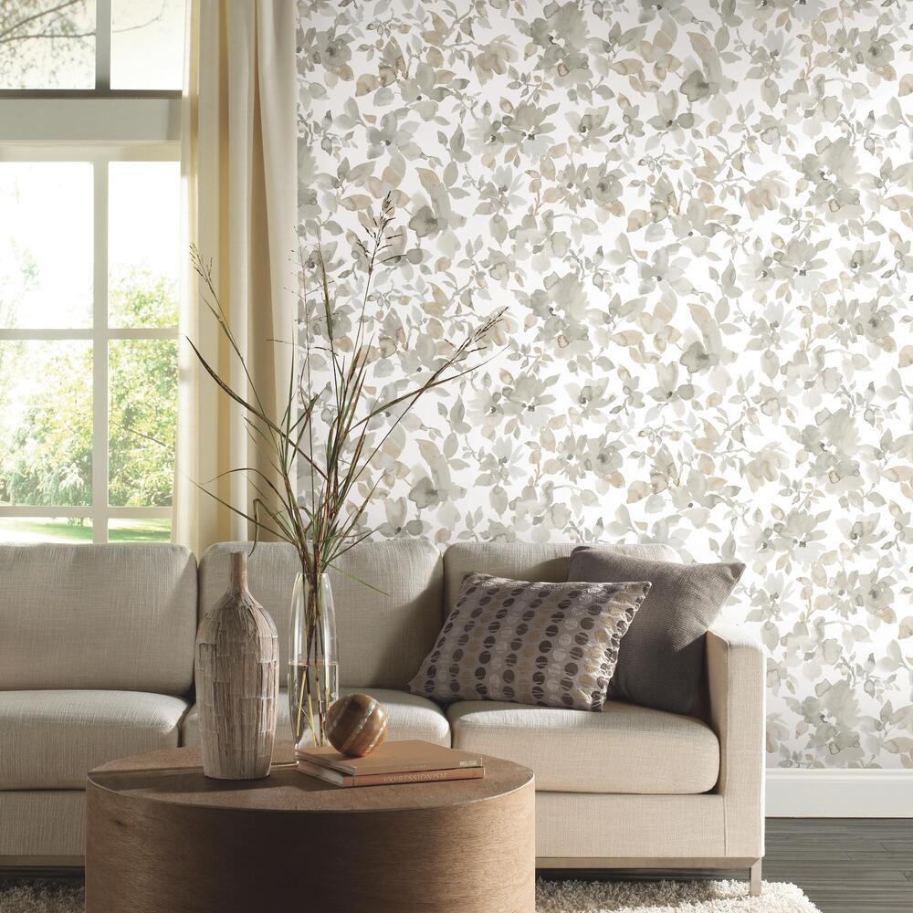 RoomMates RMK11701WP Watercolor Floral Peel and Stick Wallpaper - Eade's Wallpaper