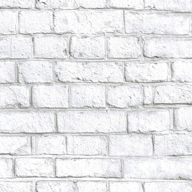 RoomMates RMK11237WP White Brick Peel & Stick Wallpaper - Eade's Wallpaper