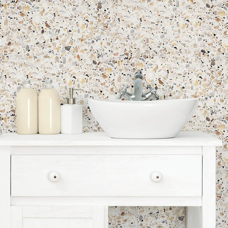 RoomMates RMK11299WP Terrazzo Peel and Stick Wallpaper - Eade's Wallpaper