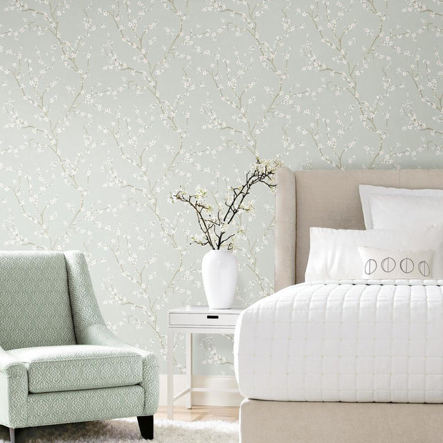 RoomMates RMK11270WP Cherry Blossom Peel and Stick Wallpaper - Eade's Wallpaper