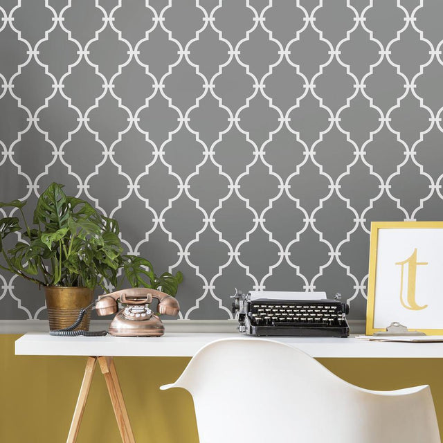 RoomMates RMK11289WP Modern Trellis Peel and Stick Wallpaper - Eade's Wallpaper