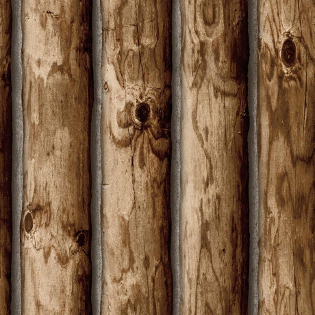 RoomMates RMK11308WP Cabin Logs Peel and Stick Wallpaper - Eade's Wallpaper