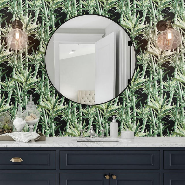 RoomMates RMK11368RL Lucky Bamboo Peel and Stick Wallpaper - Eade's Wallpaper