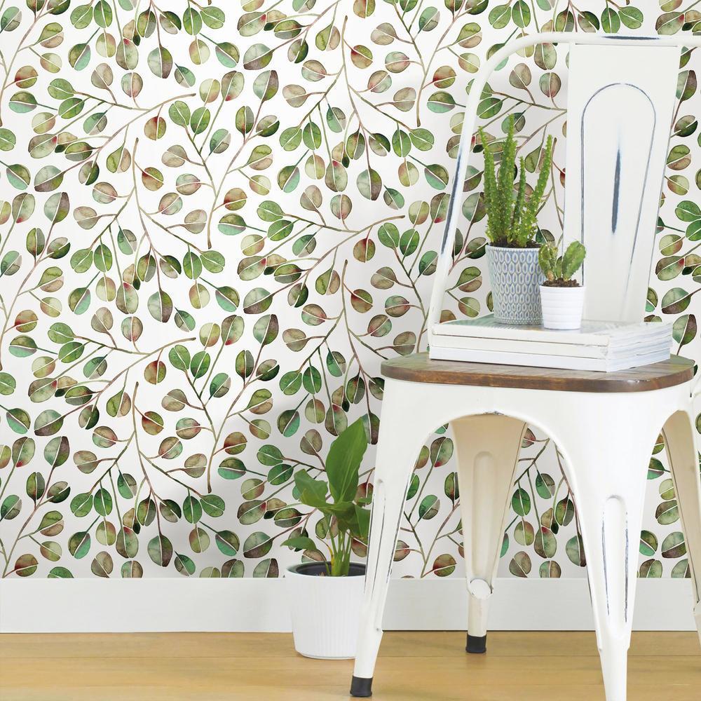 RoomMates RMK11653WP Cat Coquillette Eucalyptus Peel & Stick Wallpaper - Eade's Wallpaper