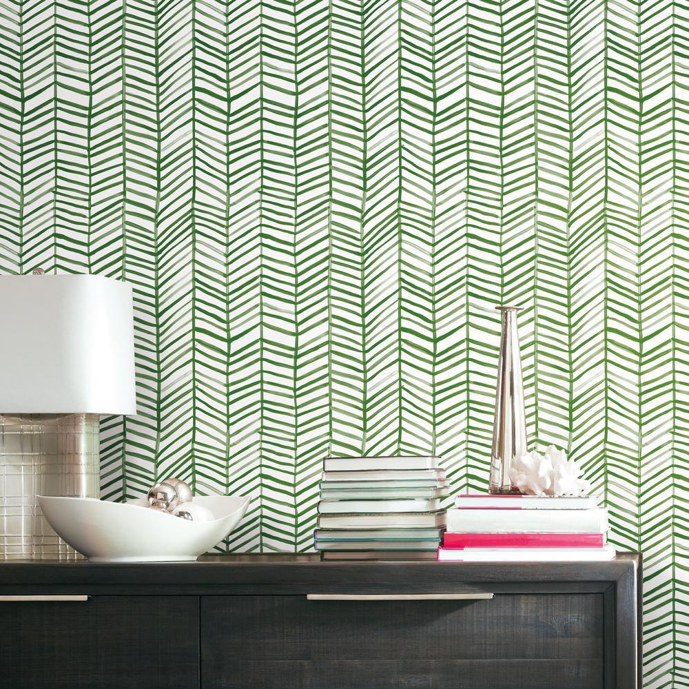 RoomMates RMK11631WP Cat Coquillette Herringbone Peel & Stick Wallpaper - Eade's Wallpaper